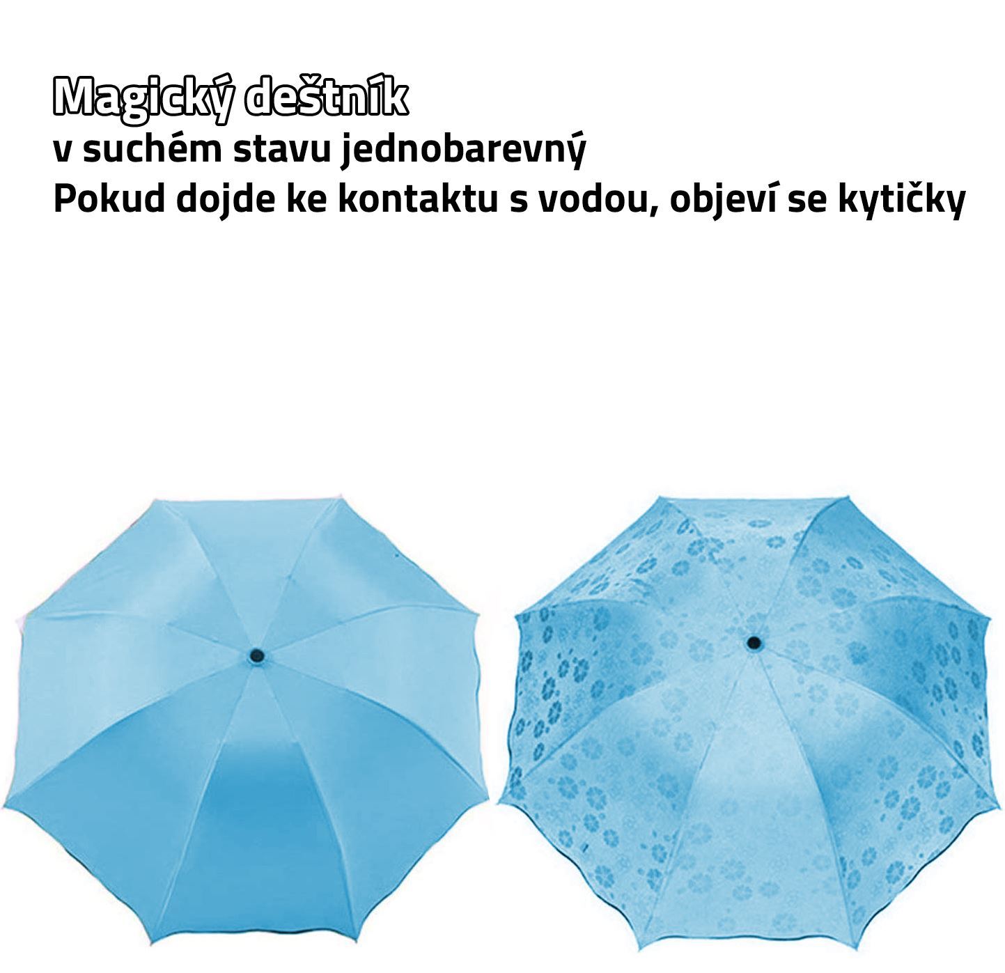 Deštník skládací magický růžový