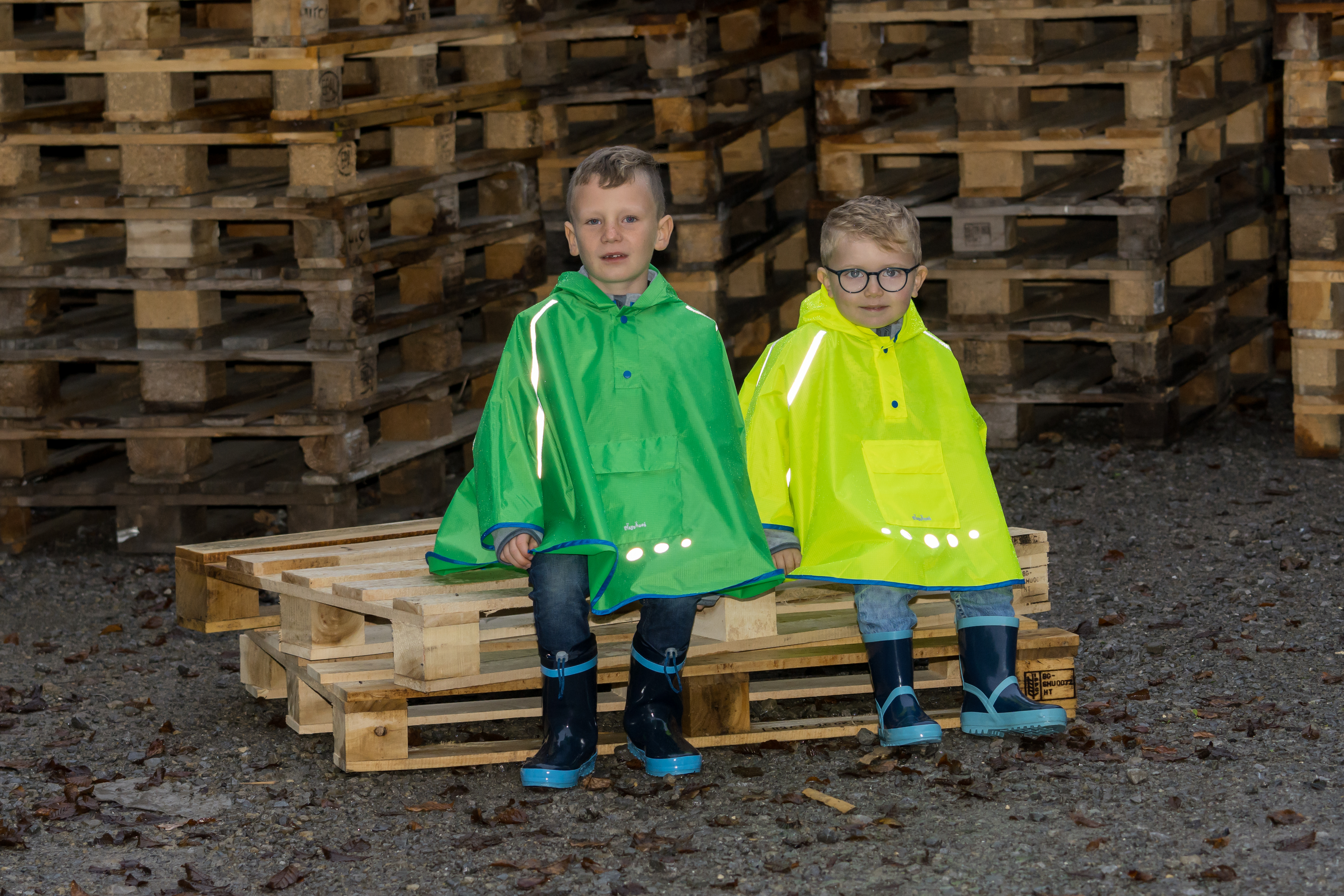 Dětské poncho pončo pláštěnka Playshoes neon