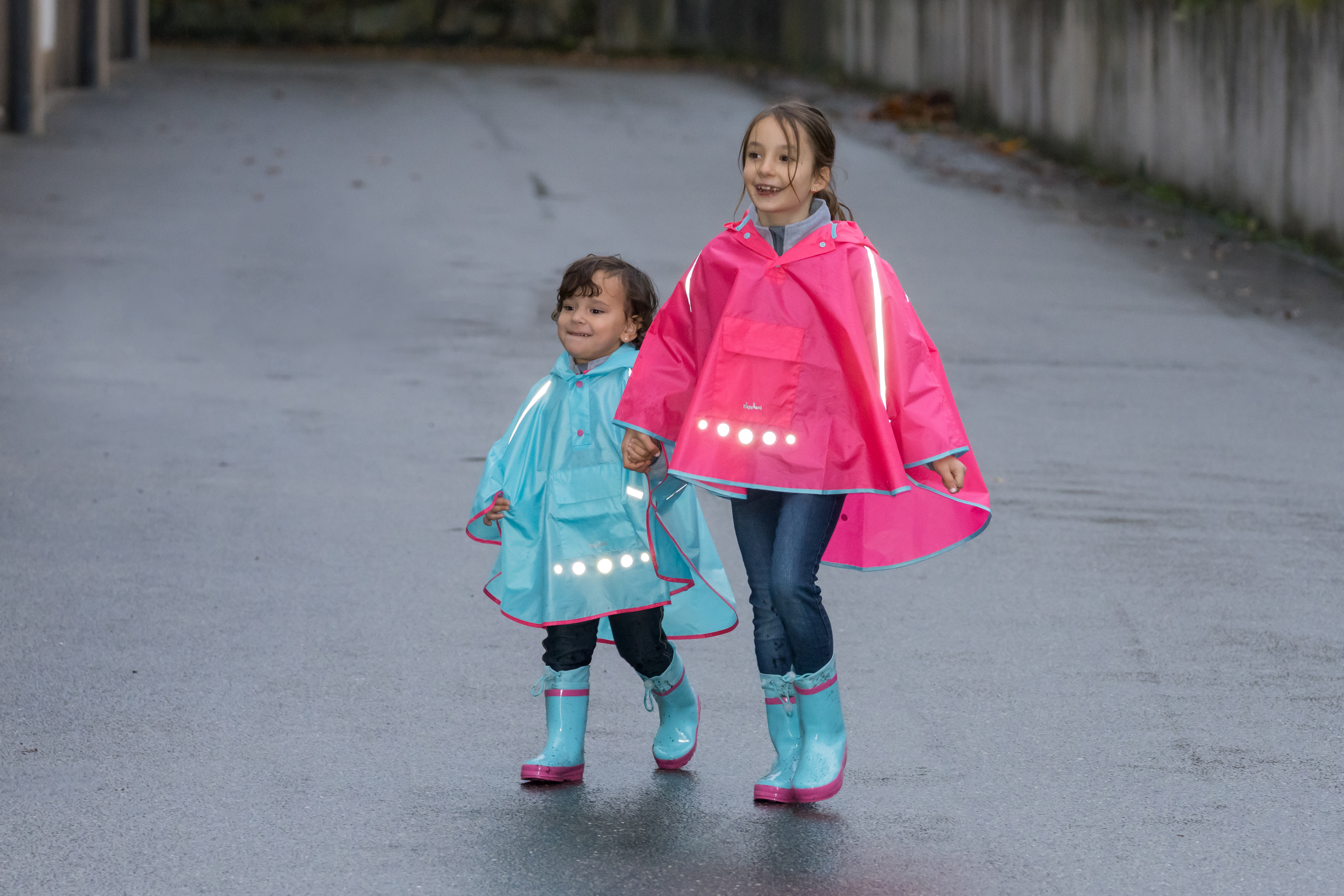 Dětské poncho pončo pláštěnka Playshoes neon