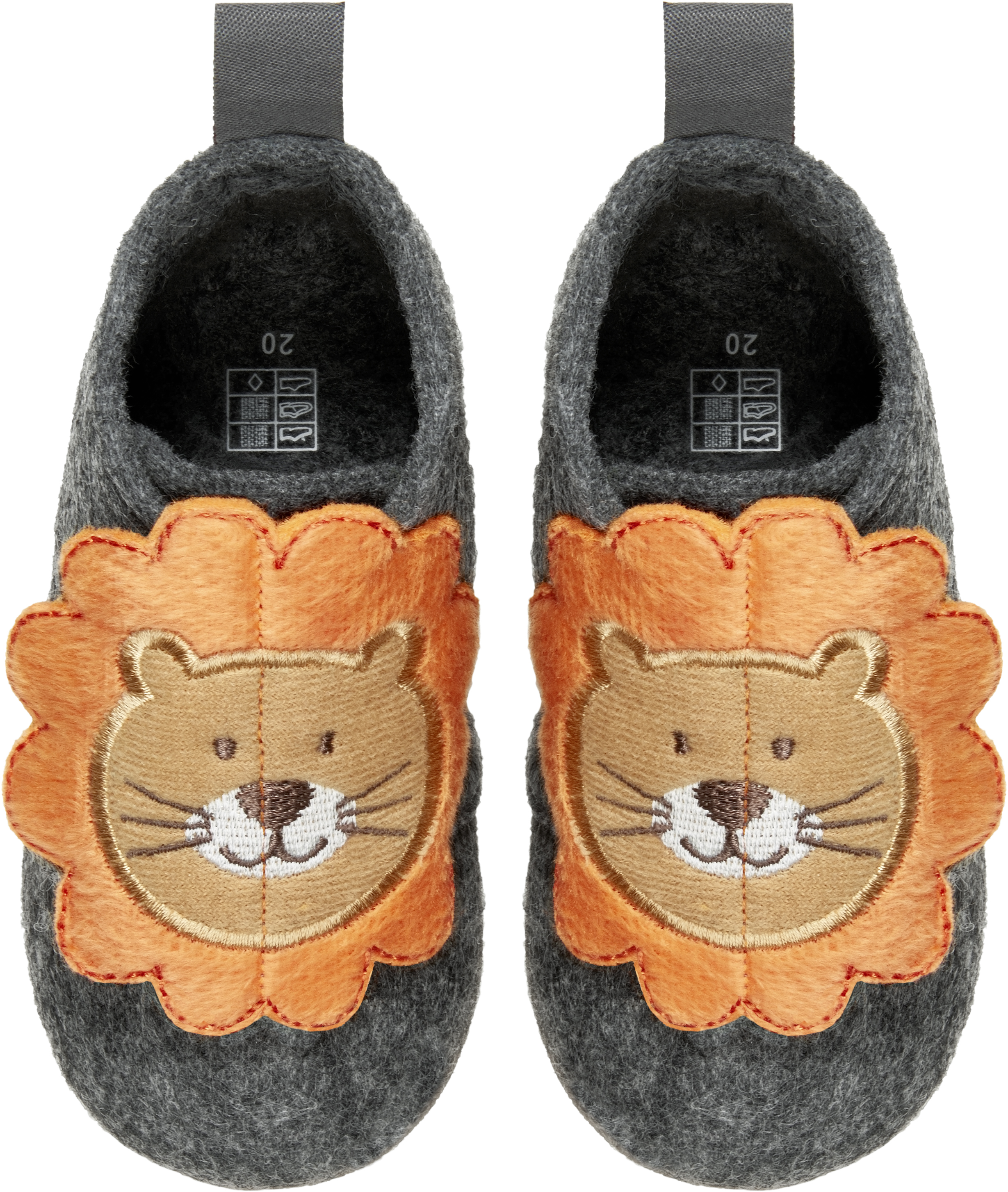 Dětské filcové bačkory Playshoes lev