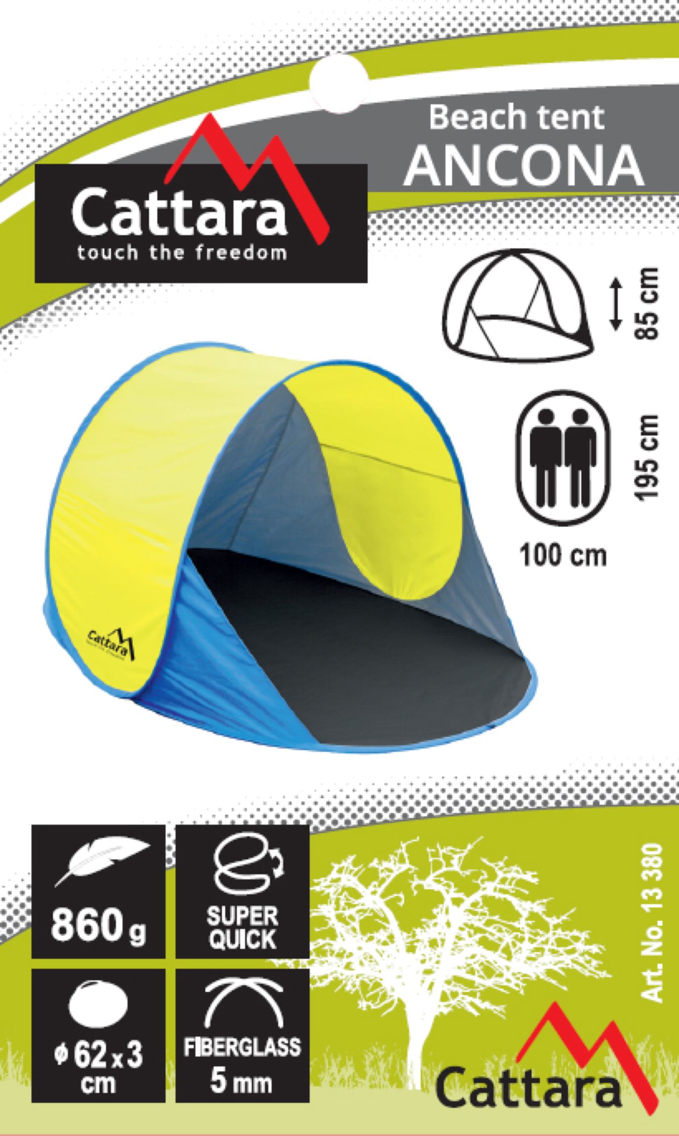 Plážový stan Ancona pop-up