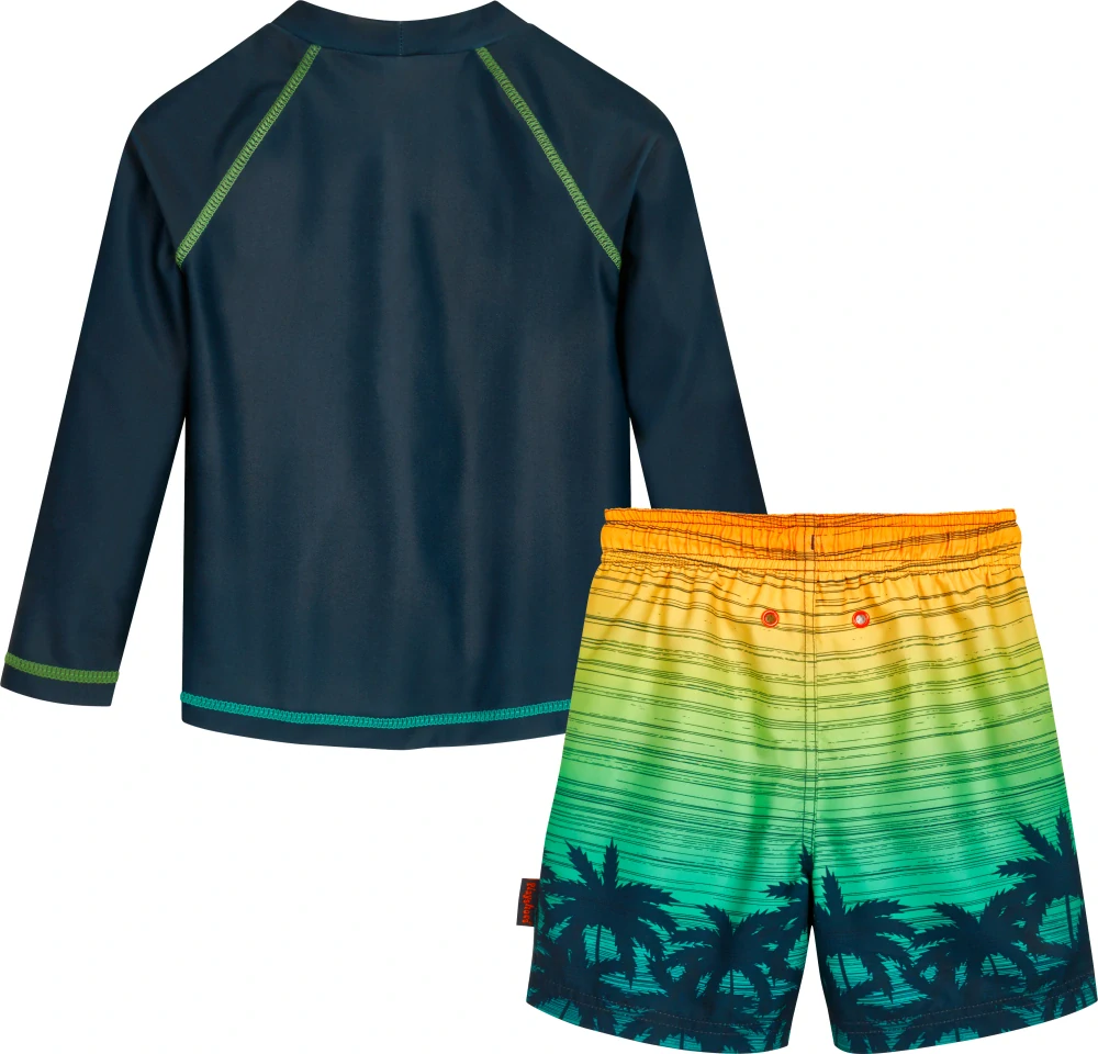 Playshoes Dvoudílné UV plavky komplet 50+ surf palm dlouhý rukáv