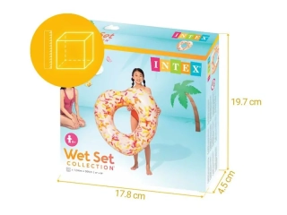 Nafukovací kruh srdce donut Intex