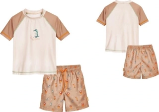 Playshoes Plavky dětské koupací komplet UPF 50+ safari