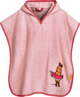 Dětské froté pončo Playshoes myška růžová